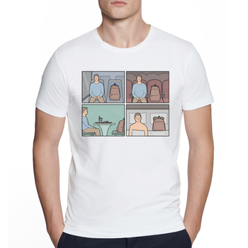 Памучна тениска с принт на Фибоначи последователност – кръгло деколте, къси ръкави