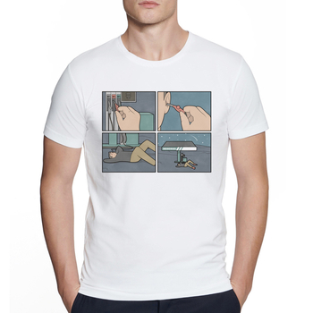 Памучна тениска с принт на Фибоначи последователност – кръгло деколте, къси ръкави