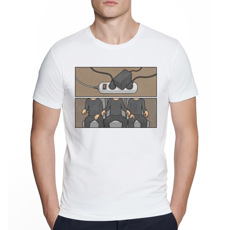 Medvilninė marškinėliai su Fibonacci sekos spauda – apvalus kaklas, trumpomis rankovėmis