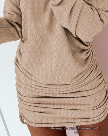 Eleganta bez piedurknēm kleita ar U apkakli, poliester audums, vasara 2023