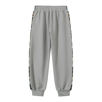 Ανδρικά παντελόνια με πάνελ, ελαστικές, φθινοπωρινό 2024, μεσαία μέση, πολυεστέρας 97%