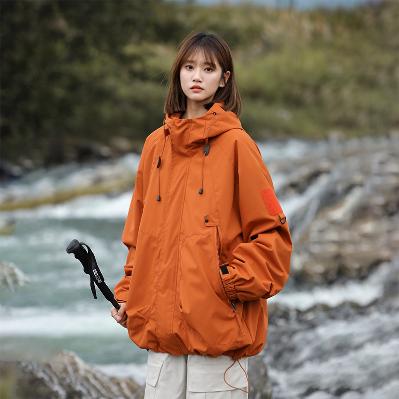 Vyrinė corduroy kapucinė striukė su triušio kailio įdėklu ir poliesterio pamušalu su užtrauktuku