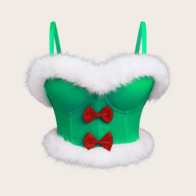 Sling liemenė su pūkine kaspina – išorinis drabužis, siauras kirpimas, poliesterio-spandekso mišinys, nuimami pečių dirželiai