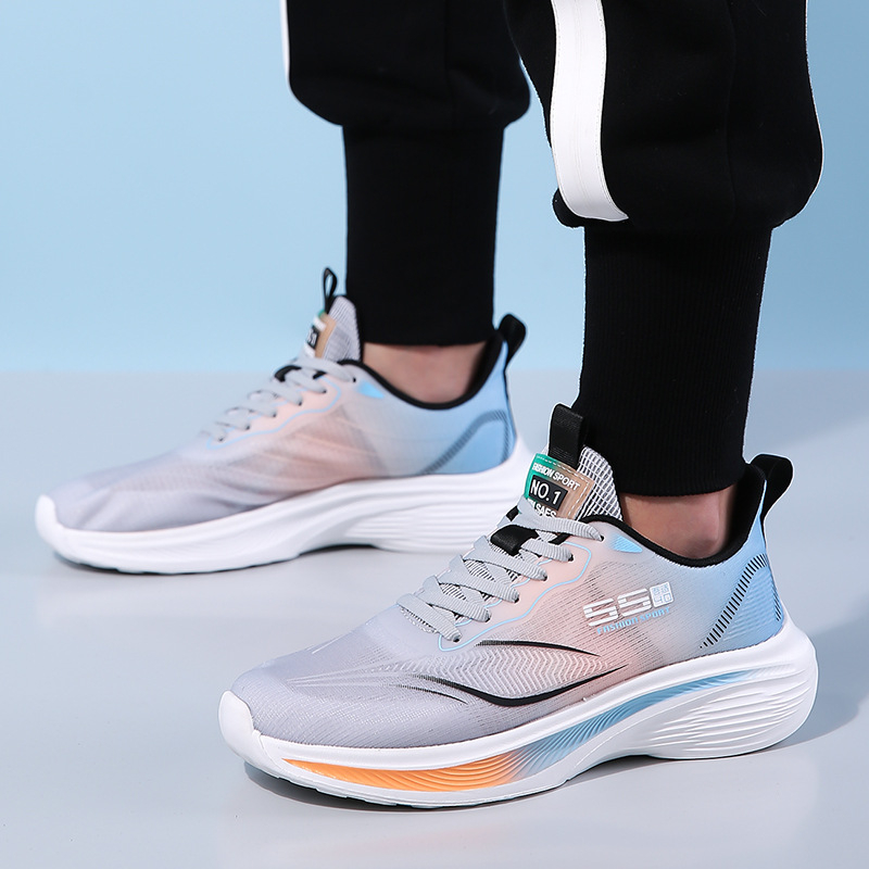 Ανδρικά αθλητικά παπούτσια με διαπνέον επάνω μέρος από πλέγμα, αντιολισθητική σόλα από καουτσούκ, ελαφριά κατασκευή με απορροφητή κραδασμών