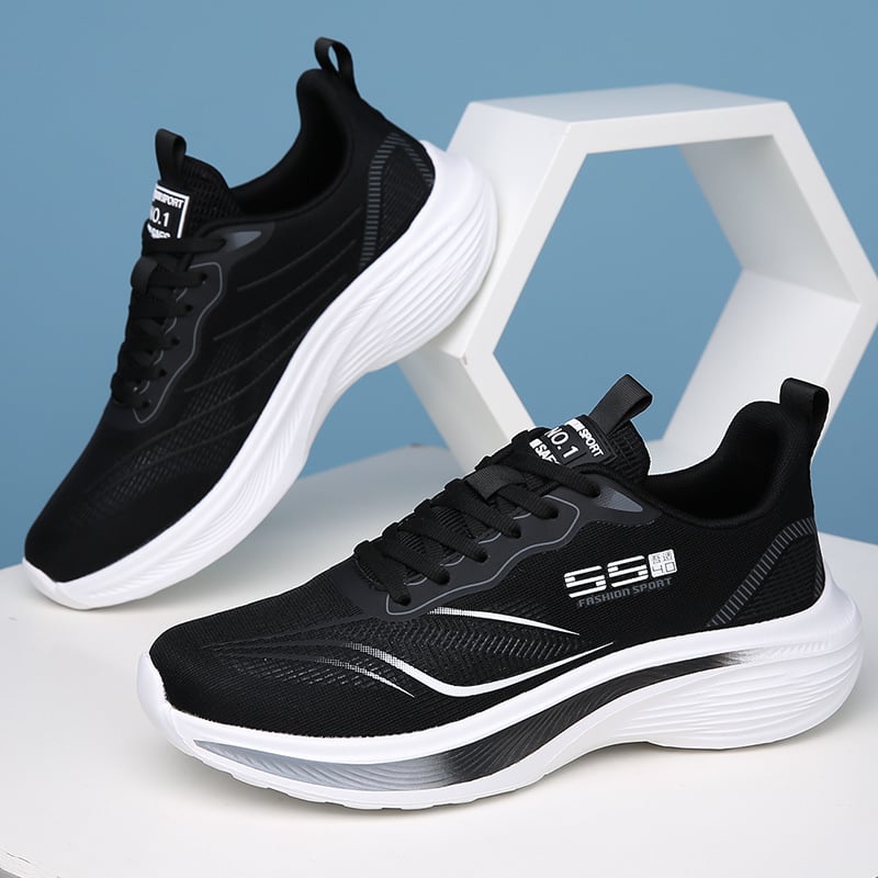 Ανδρικά αθλητικά παπούτσια με διαπνέον επάνω μέρος από πλέγμα, αντιολισθητική σόλα από καουτσούκ, ελαφριά κατασκευή με απορροφητή κραδασμών