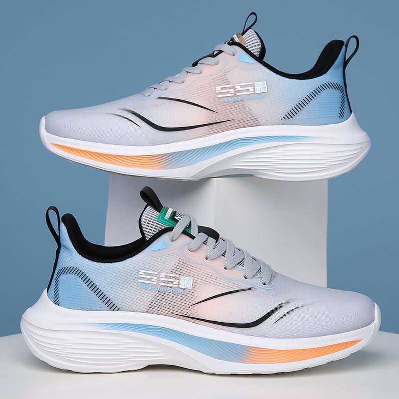 Ανδρικά αθλητικά παπούτσια με διαπνέον επάνω μέρος από πλέγμα, αντιολισθητική σόλα από καουτσούκ, ελαφριά κατασκευή με απορροφητή κραδασμών