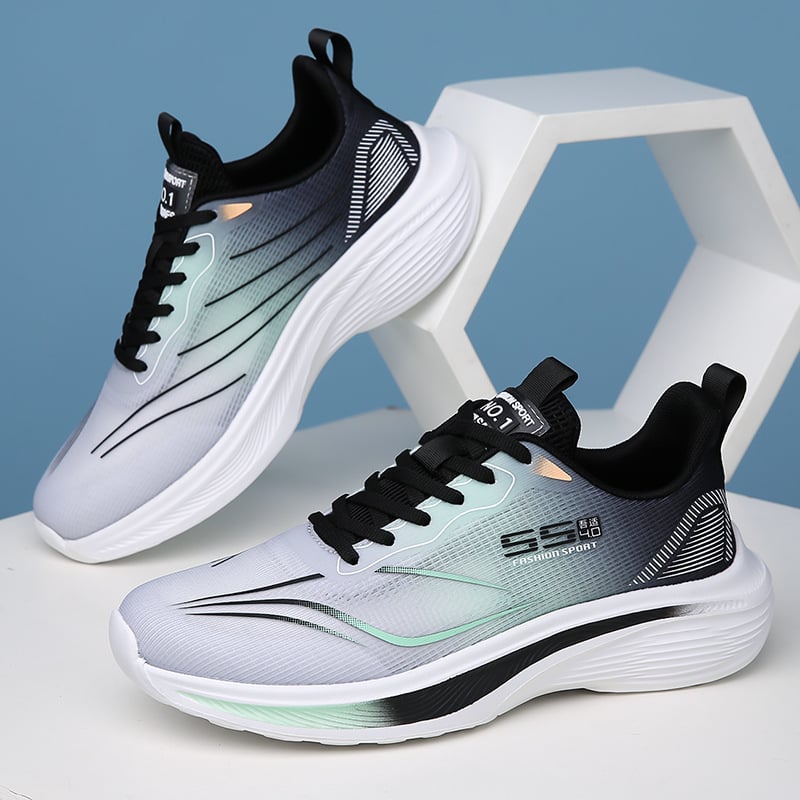 Ανδρικά αθλητικά παπούτσια με διαπνέον επάνω μέρος από πλέγμα, αντιολισθητική σόλα από καουτσούκ, ελαφριά κατασκευή με απορροφητή κραδασμών