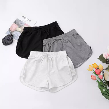 Moterų jogos šortai – Poliesteris/Spandeksas, 70–80% Poliesterio, Spandeks <30%, Ilgis: trumpi šortai, 2024 m. pavasaris, Stilius: gaivus vėjas / bazinis