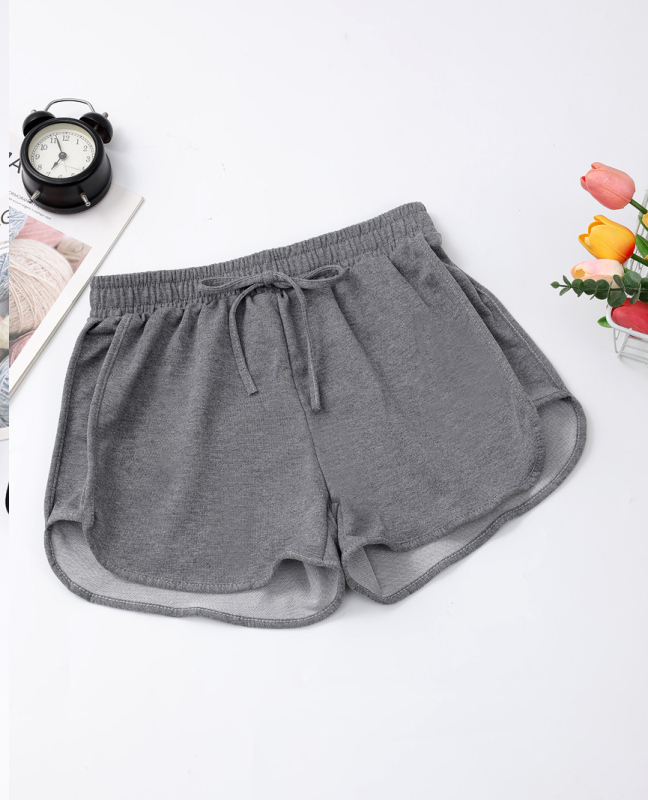 Moterų jogos šortai – Poliesteris/Spandeksas, 70–80% Poliesterio, Spandeks <30%, Ilgis: trumpi šortai, 2024 m. pavasaris, Stilius: gaivus vėjas / bazinis