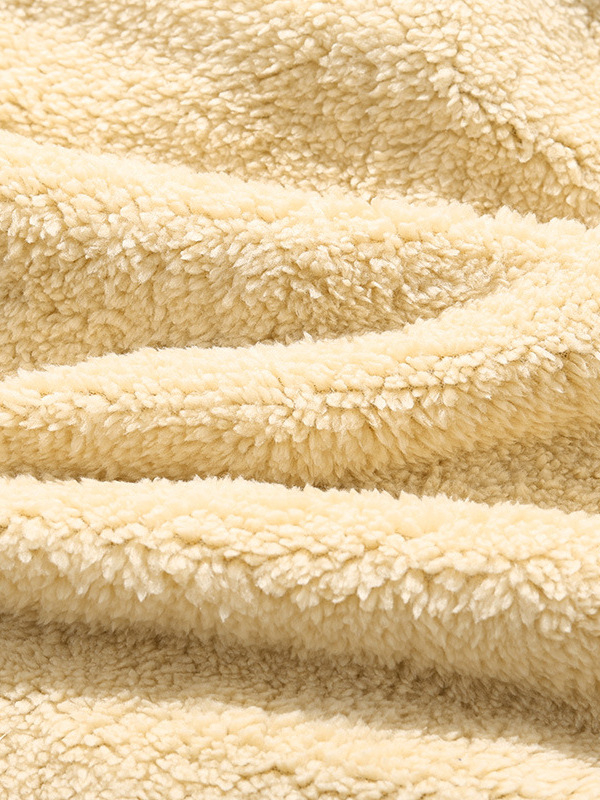 Ανδρικό βαμβακερό παλτό με επένδυση φλίς, στάσιμος γιακάς, φερμουάρ μπροστά, χαλαρή γραμμή, παχύτερο για τον χειμώνα