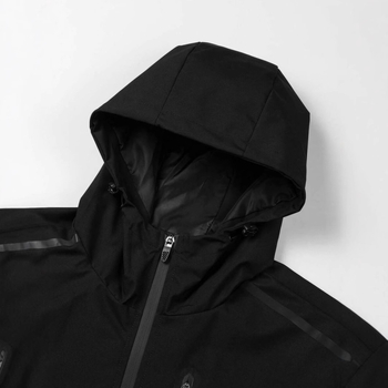 Vyriska pavasario vėjo atspari striukė su gobtuvu - laisvas kirpimas, užtrauktukas, lengvas poliesteris