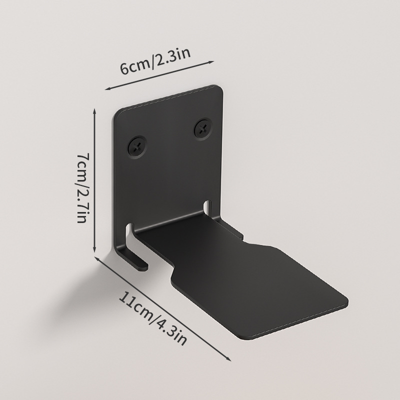 Κρυφή κρεμαστή βιβλιοθήκη τοίχου με πλαίσιο από άνθρακα ατσάλι, φορητή, χωρίς τρύπημα, 1 ράφι, αποθήκευση σαλονιού