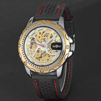 Μηχανικό ρολόι με κίνηση vz25 Seagull; κάσα από κράμα; λουρί σιλικόνης; Παγκόσμια ώρα, Ημερολόγιο