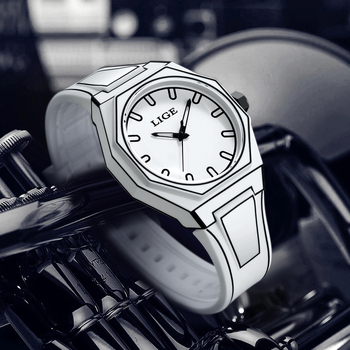LIGE LG89171 Ρολόι Quartz – Αναλογική οθόνη, Αδιάβροχο μέχρι 30 m, Πλαστικό περίβλημα, Ιμάντας σιλικόνης, Σπειροειδής κορώνα