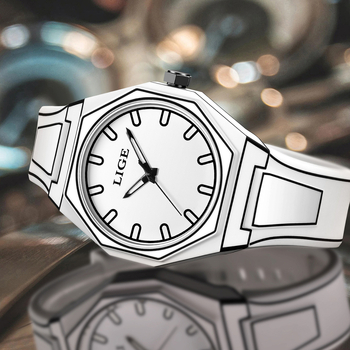 LIGE LG89171 Ρολόι Quartz – Αναλογική οθόνη, Αδιάβροχο μέχρι 30 m, Πλαστικό περίβλημα, Ιμάντας σιλικόνης, Σπειροειδής κορώνα