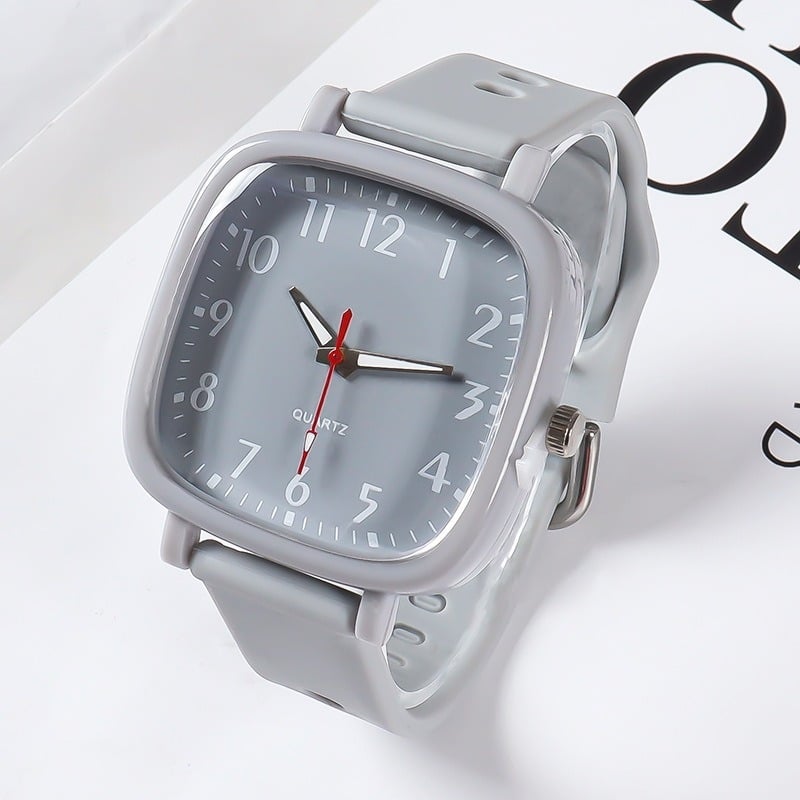 FK01 elektroninis laikrodis su skaitmeniniu ekranu, šviesojantis ciferblatas, guminis korpusas ir guminė apyrankė