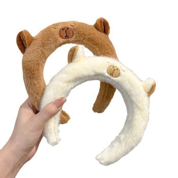 Traka za glavu s pliš kapibarom, crtani stil, ručna izrada, Shengluo brend, Yiwu podrijetlo, unisex