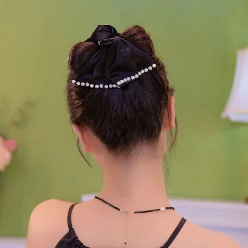 Klip za kosu Shark Clip, satenski materijal, ručno izrađeno, francuski retro stil, za žene