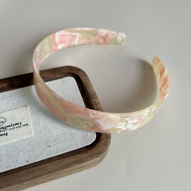 Traka za kosu s zobima, protuklizna, korejskog stila leopard uzorak – materijal: ploča octene kiseline, ručna izrada, za žene