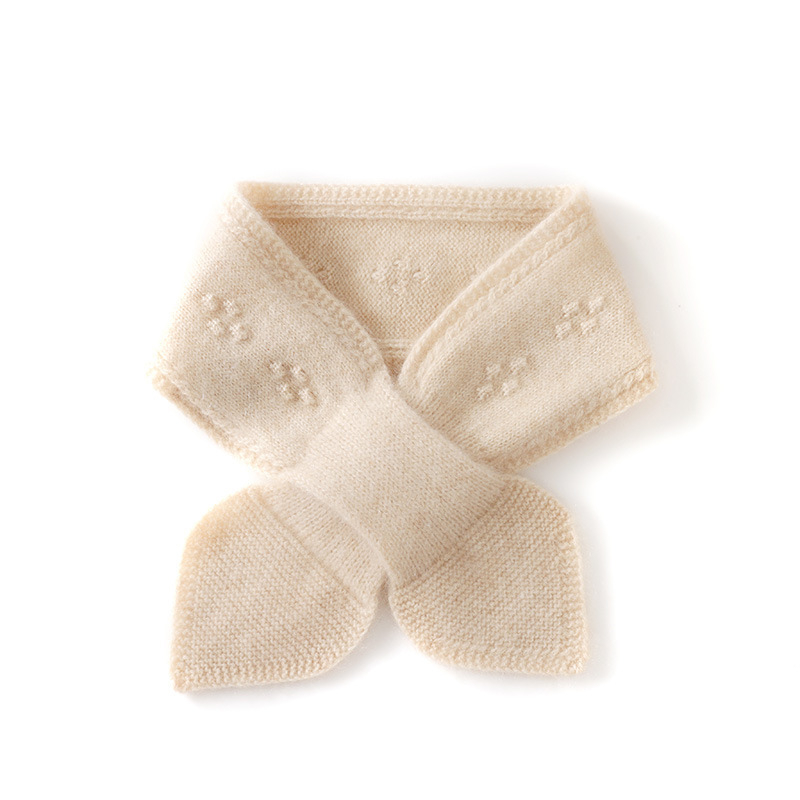 Кашмирен шал за врата – 100% кашмир, право плетиво, топъл, зима, марка Fibeirou