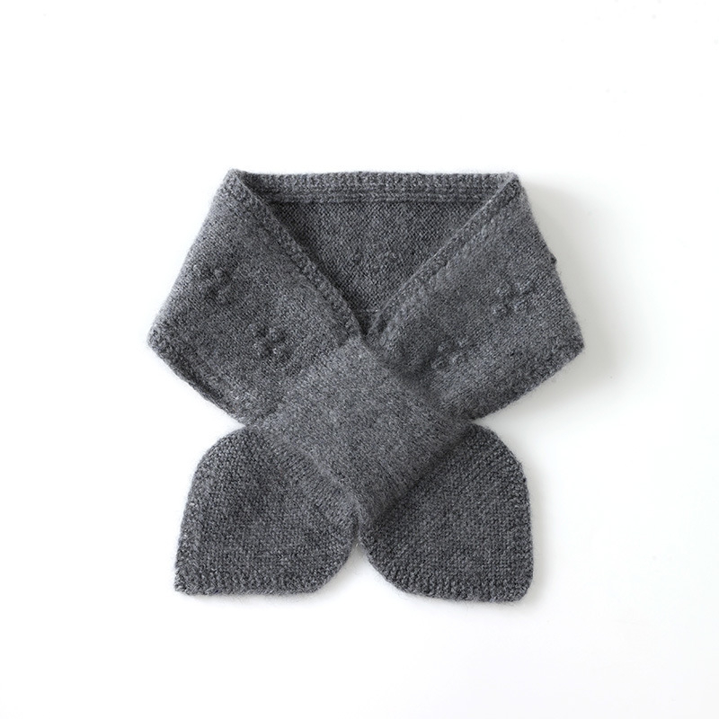 Кашмирен шал за врата – 100% кашмир, право плетиво, топъл, зима, марка Fibeirou