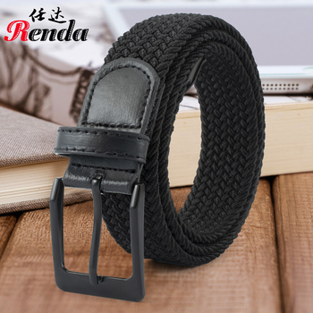 Unisex kaiš casual korejskog stila, platneni pleteni elastični kaiš, kopčom od Legure i zatvaračem na iglu, širina 2-4 cm