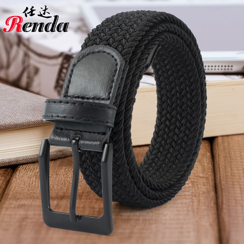 Unisex kaiš casual korejskog stila, platneni pleteni elastični kaiš, kopčom od Legure i zatvaračem na iglu, širina 2-4 cm