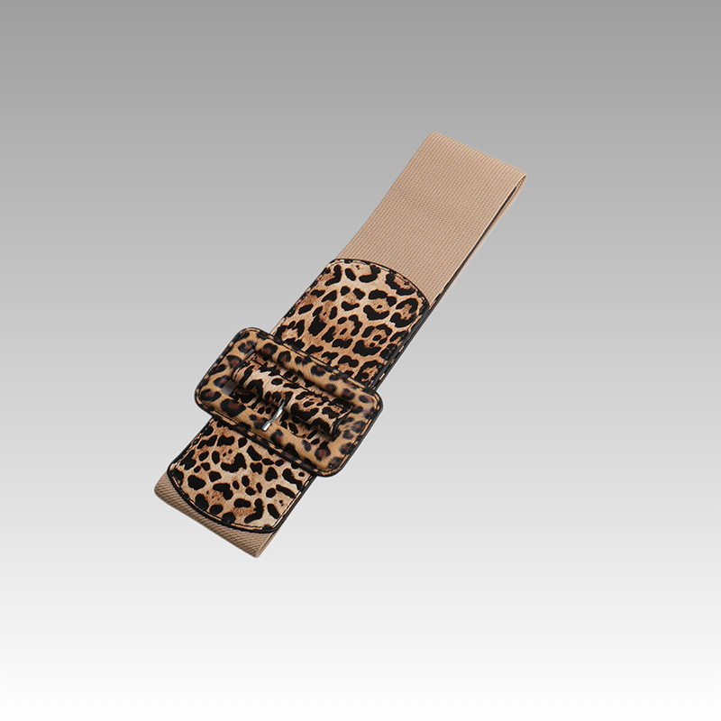 Elastična široka pojasnica s igličastom kopčom, umjetna koža, minimalistički stil