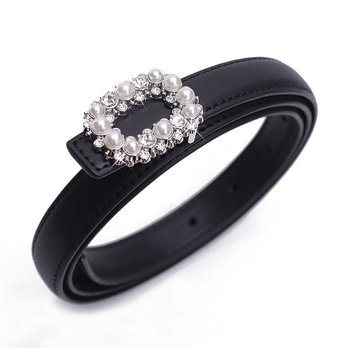 Ženski tanak kožni kaiš od dvostruke kože, kopča od legure, zatvaranje na pin, širina ispod 2 cm, proljetni model 2025