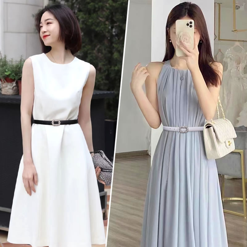 Ženski tanak kožni kaiš od dvostruke kože, kopča od legure, zatvaranje na pin, širina ispod 2 cm, proljetni model 2025