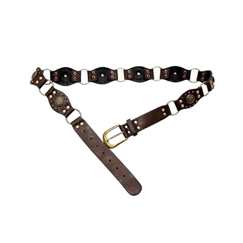 Γυναικεία ζώνη vintage με αγκράφα και καρφί, υλικό κράμα, φινίρισμα baked paint, προέλευση Yiwu, καλοκαίρι 2025