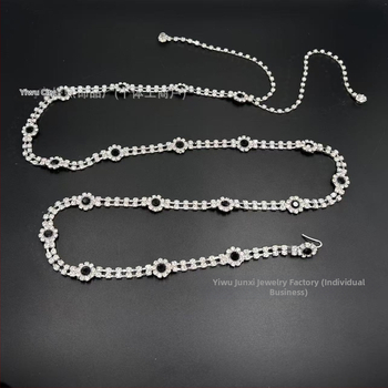 Μεταλλική αλυσίδα μέσης για γυναίκες, ευέλικτο στυλ, ζώνη με έναν κύκλο