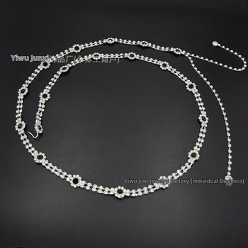 Μεταλλική αλυσίδα μέσης για γυναίκες, ευέλικτο στυλ, ζώνη με έναν κύκλο