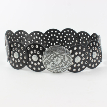 Remen od imitacijske kože; kopča od legure; kopčanje na klik; širina > 4 cm; stil jednostavan, lagani luksuz, književno retro