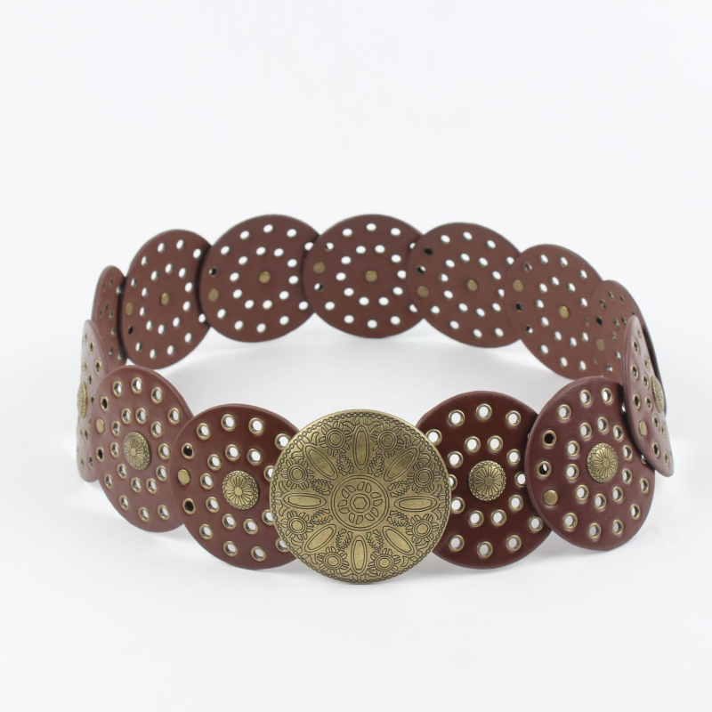 Remen od imitacijske kože; kopča od legure; kopčanje na klik; širina > 4 cm; stil jednostavan, lagani luksuz, književno retro