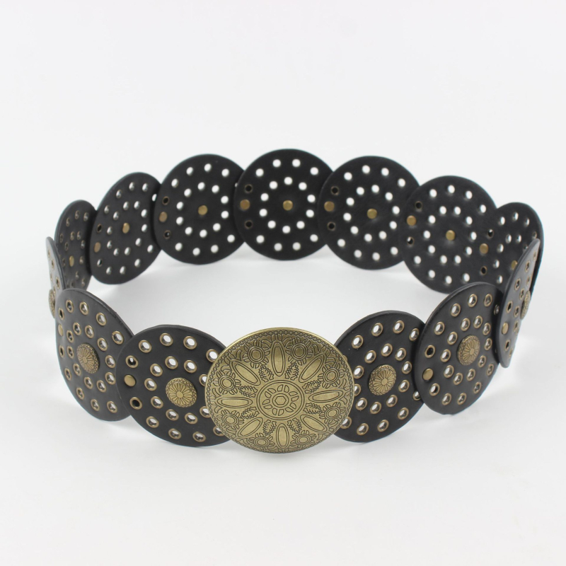 Remen od imitacijske kože; kopča od legure; kopčanje na klik; širina > 4 cm; stil jednostavan, lagani luksuz, književno retro