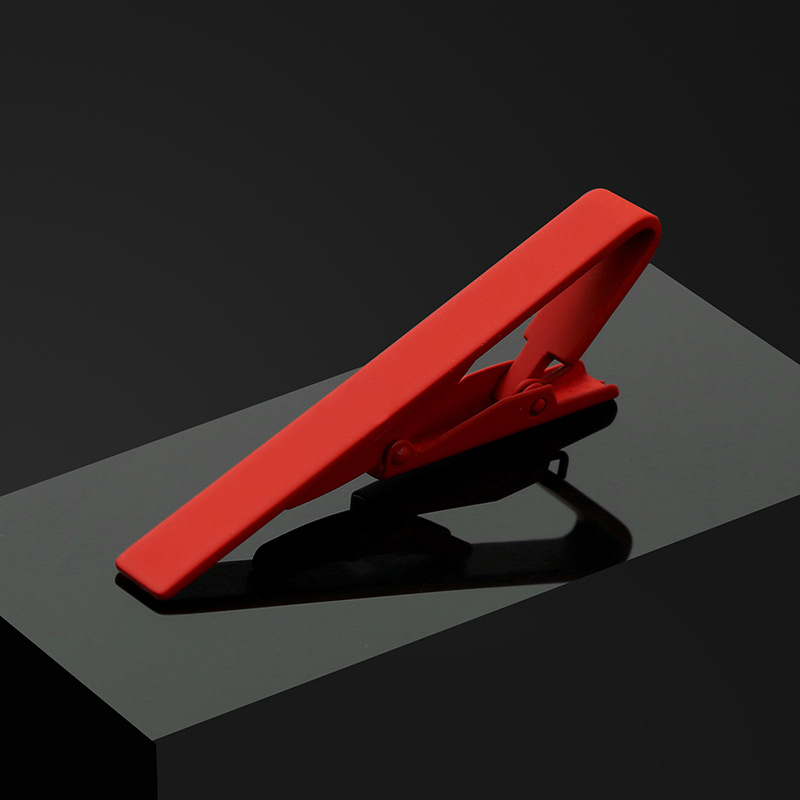 Muški klip za kravatu, bakrena legura, ravna glava, rombični geometrijski uzorak, čistoća K9