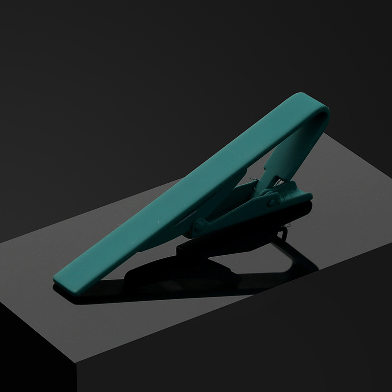 Muški klip za kravatu, bakrena legura, ravna glava, rombični geometrijski uzorak, čistoća K9