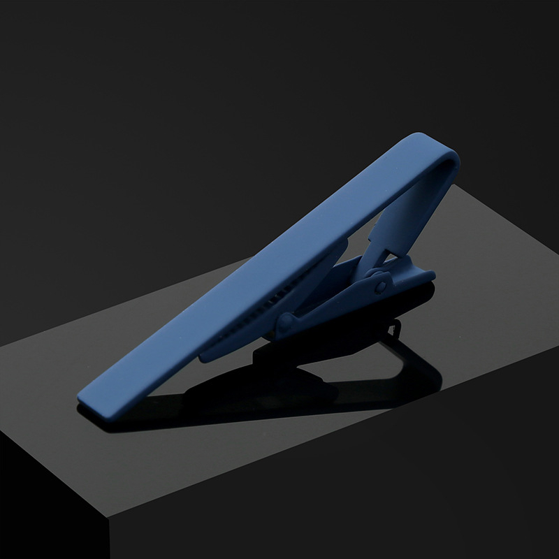 Muški klip za kravatu, bakrena legura, ravna glava, rombični geometrijski uzorak, čistoća K9