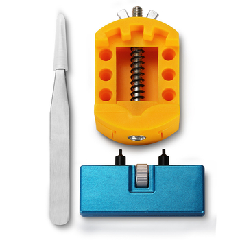 Σετ εργαλείων επισκευής ρολογιών, 3 τεμάχια, ανοίχτης πίσω καλύμματος με αυλάκωση, εργαλείο αντικατάστασης μπαταρίας και συντήρησης