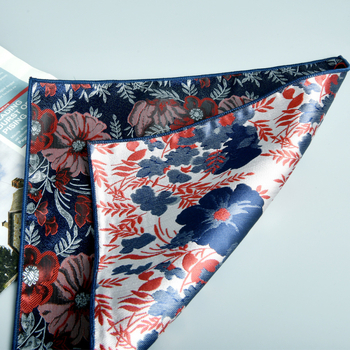 Muška džepna maramica za sako, cvjetni žakard, poliester vlakno, sklopiva, formalni/poslovni stil