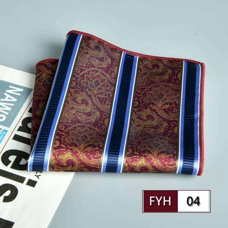 Muška džepna maramica za sako, cvjetni žakard, poliester vlakno, sklopiva, formalni/poslovni stil