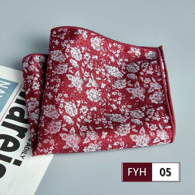 Muška džepna maramica za sako, cvjetni žakard, poliester vlakno, sklopiva, formalni/poslovni stil