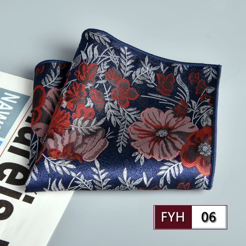 Muška džepna maramica za sako, cvjetni žakard, poliester vlakno, sklopiva, formalni/poslovni stil