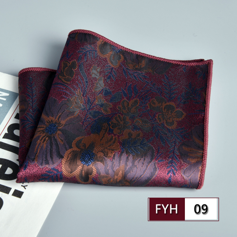 Muška džepna maramica za sako, cvjetni žakard, poliester vlakno, sklopiva, formalni/poslovni stil