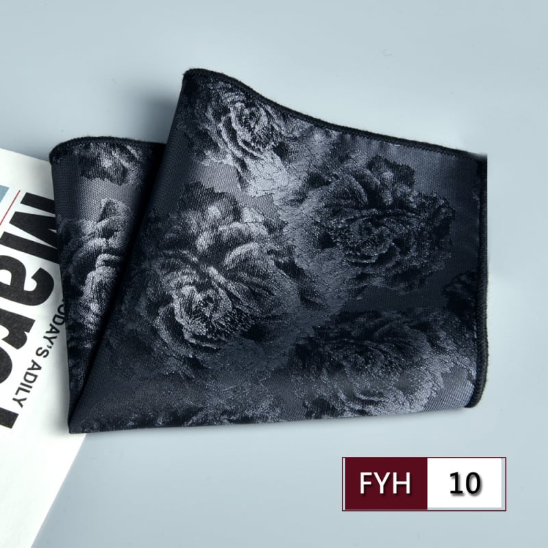 Muška džepna maramica za sako, cvjetni žakard, poliester vlakno, sklopiva, formalni/poslovni stil