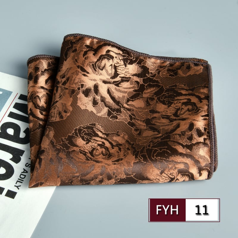 Muška džepna maramica za sako, cvjetni žakard, poliester vlakno, sklopiva, formalni/poslovni stil