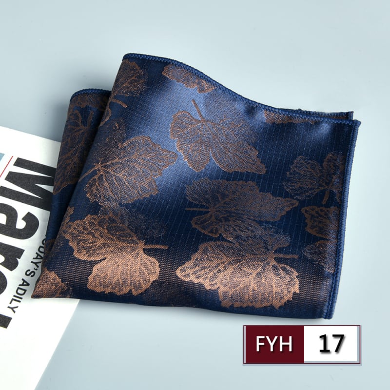 Muška džepna maramica za sako, cvjetni žakard, poliester vlakno, sklopiva, formalni/poslovni stil