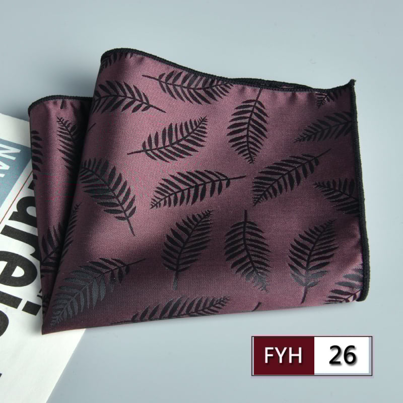 Muška džepna maramica za sako, cvjetni žakard, poliester vlakno, sklopiva, formalni/poslovni stil