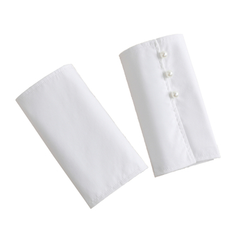 Βαμβακερές μανσέτες καρπού με διακοσμητικές ψεύτικες μανσέτες για επαγγελματικό ντύσιμο